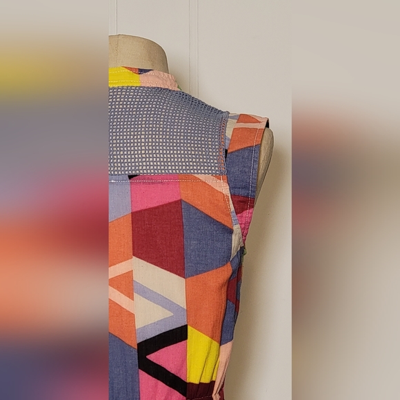 Anthropology Plenty by Tracy Reece  colorful cotton dress with mesh. Size small. - Picture 5 of 9